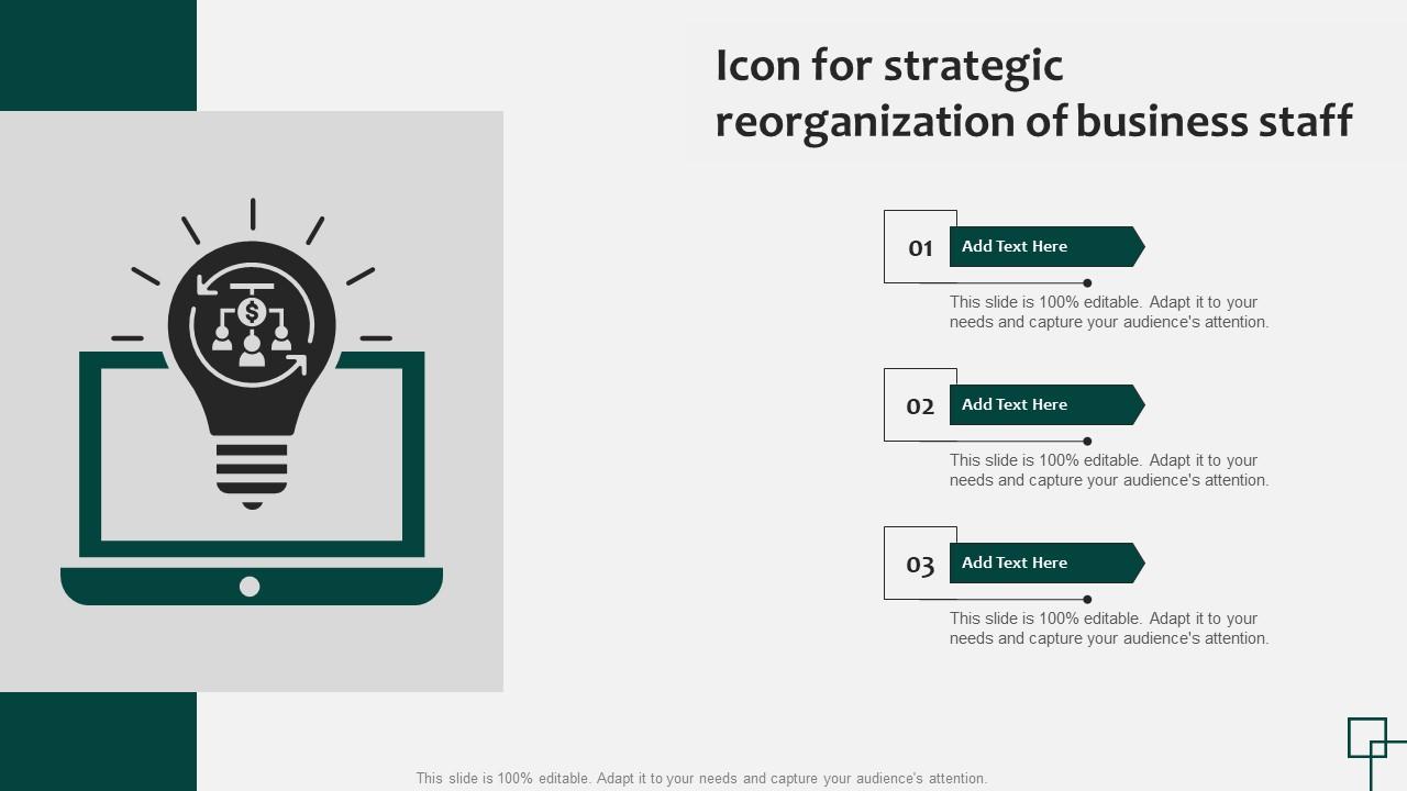Icon For Strategic Reorganization Of Business Staff Ideas Pdf