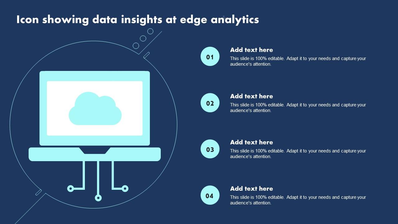 Icon Showing Data Insights At Edge Analytics Demonstration Pdf
