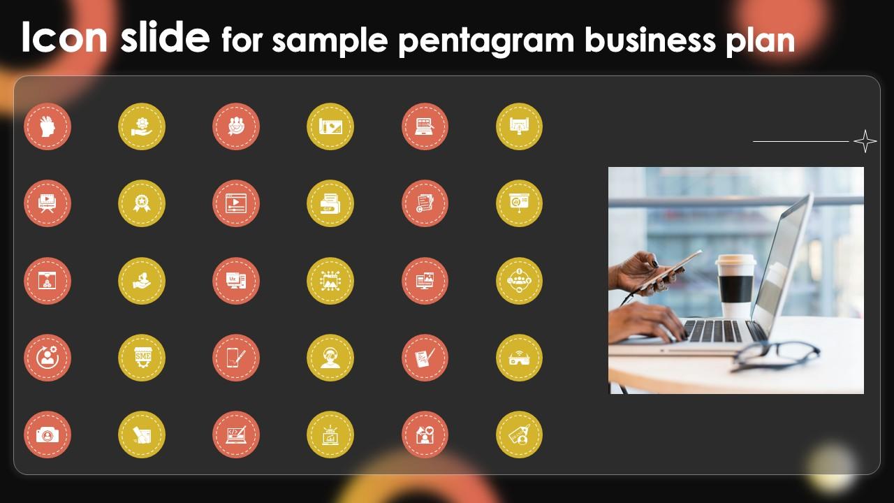 Icon Slide For Sample Pentagram Business Plan PPT Template BP SS V