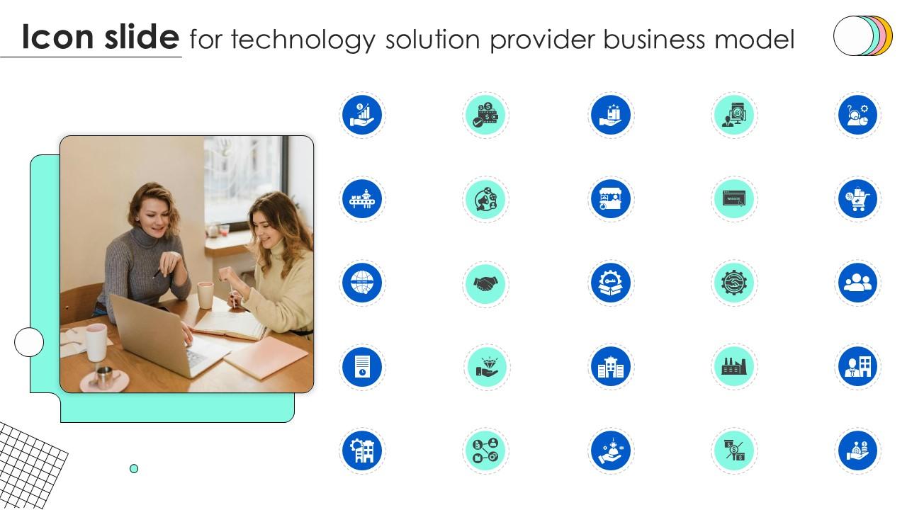 Icon Slide For Technology Solution Provider Business Model BMC SS V