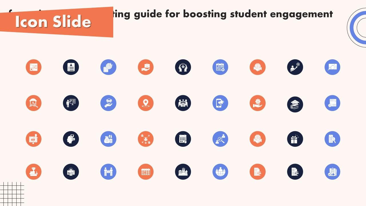 Icon Slide For University Marketing Guide For Boosting Student Engagement Strategy SS V