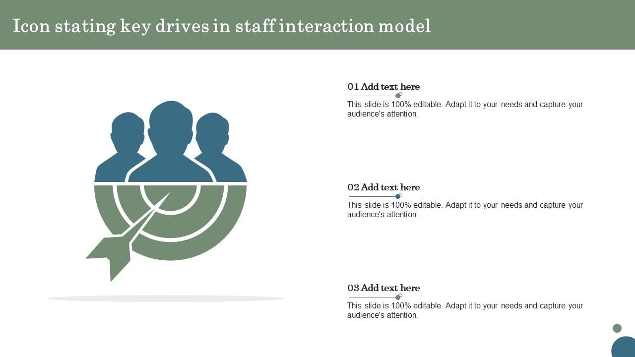 Icon Stating Key Drives In Staff Interaction Model Brochure Pdf