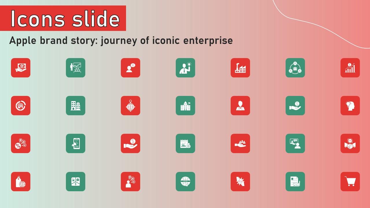 Icons Slide Apple Brand Story Journey Of Iconic Enterprise Professional Pdf