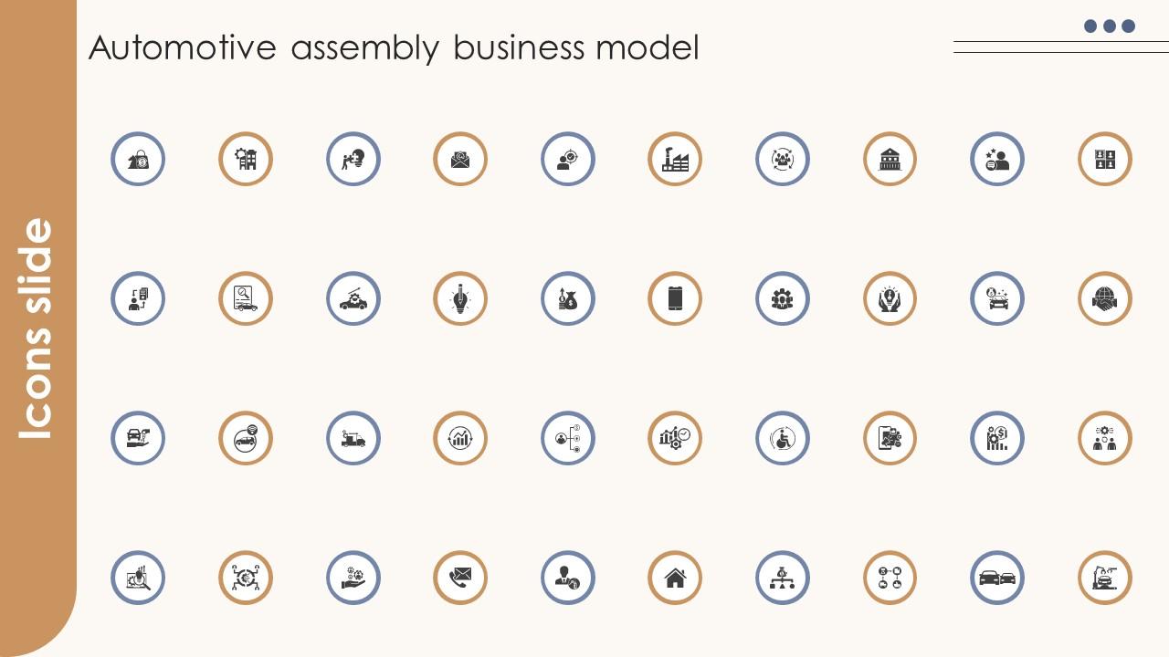 Icons Slide Automotive Assembly Business Model BMC SS V
