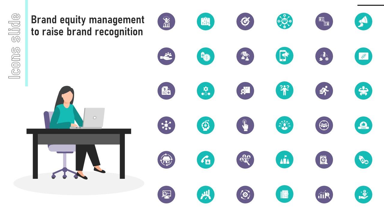 Icons Slide Brand Equity Management To Raise Brand Recognition