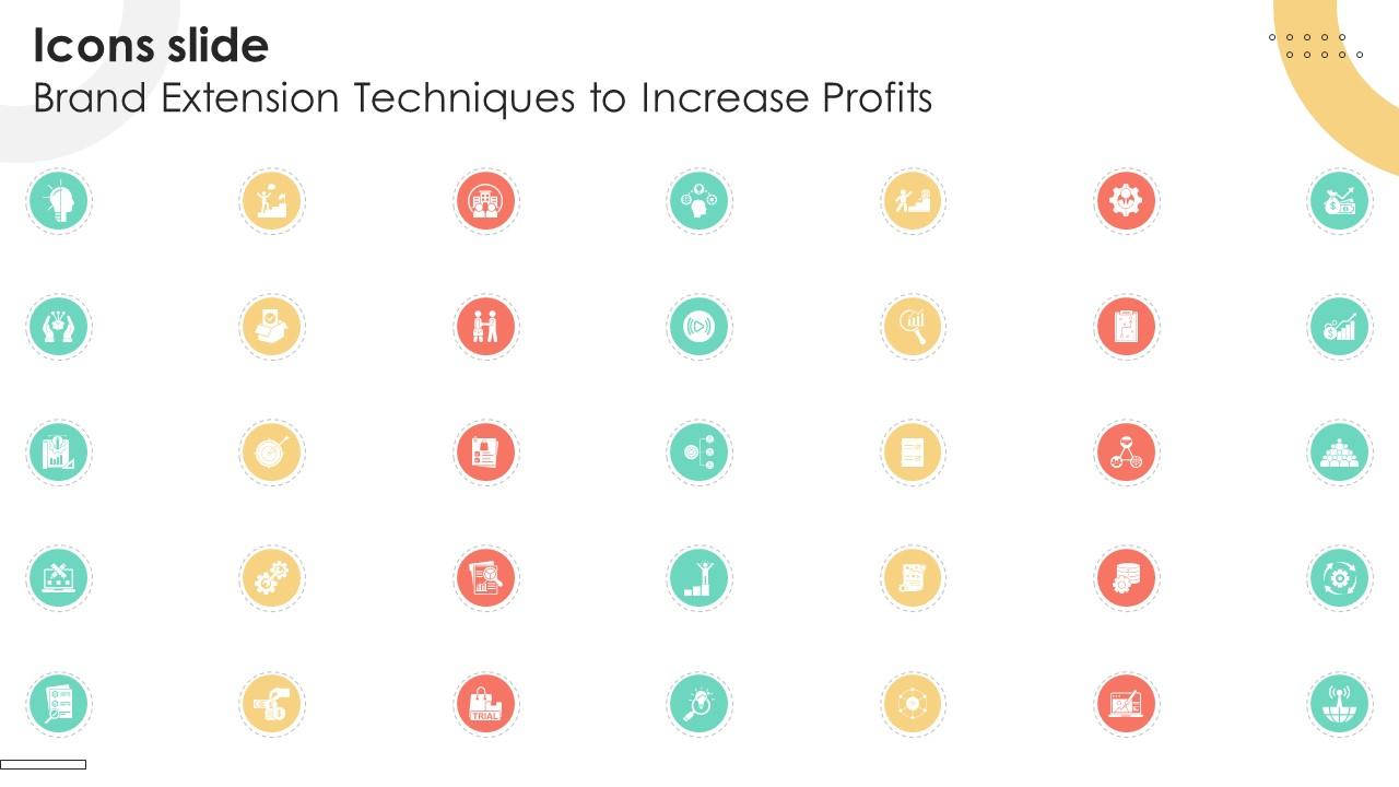 Icons Slide Brand Extension Techniques To Increase Profits Strategy SS V