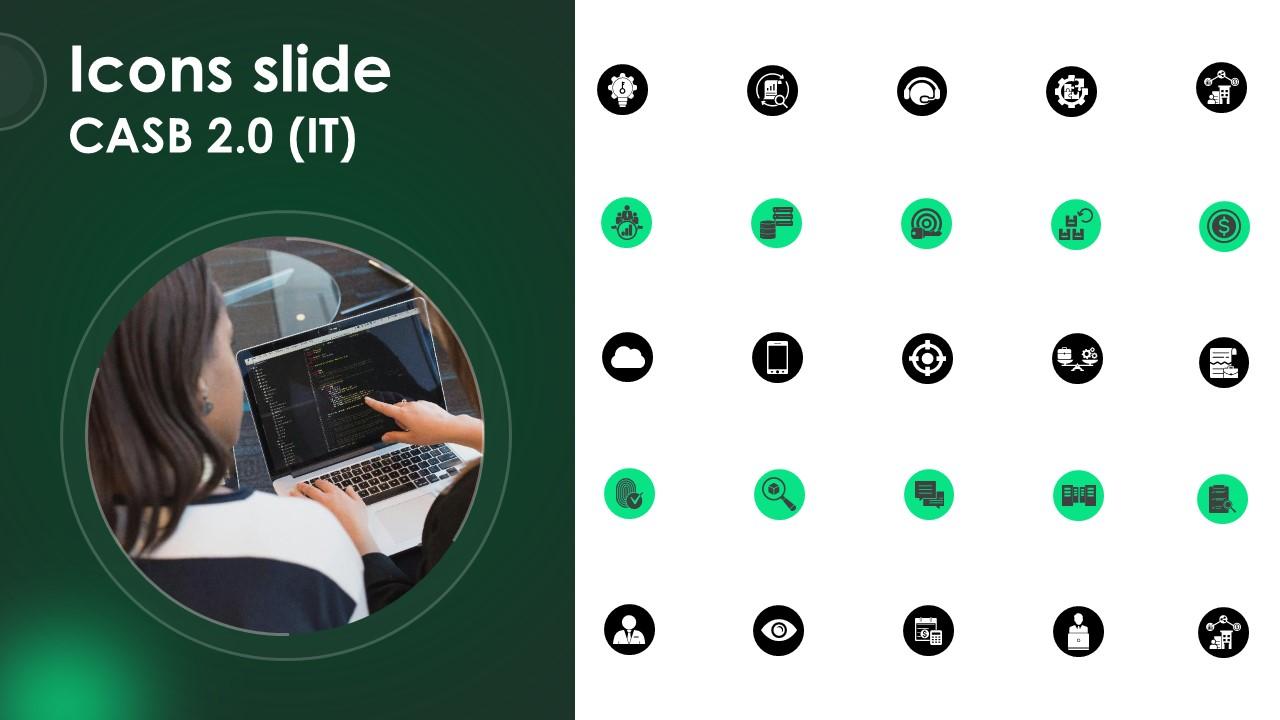 Icons Slide CASB 2 0 IT Ppt Diagram Graph Charts