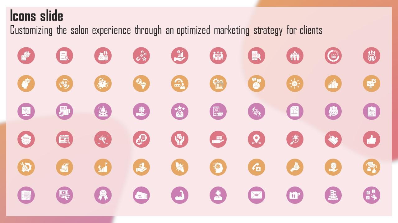 Icons Slide Customizing The Salon Experience Through An Optimized Marketing Strategy For Clients