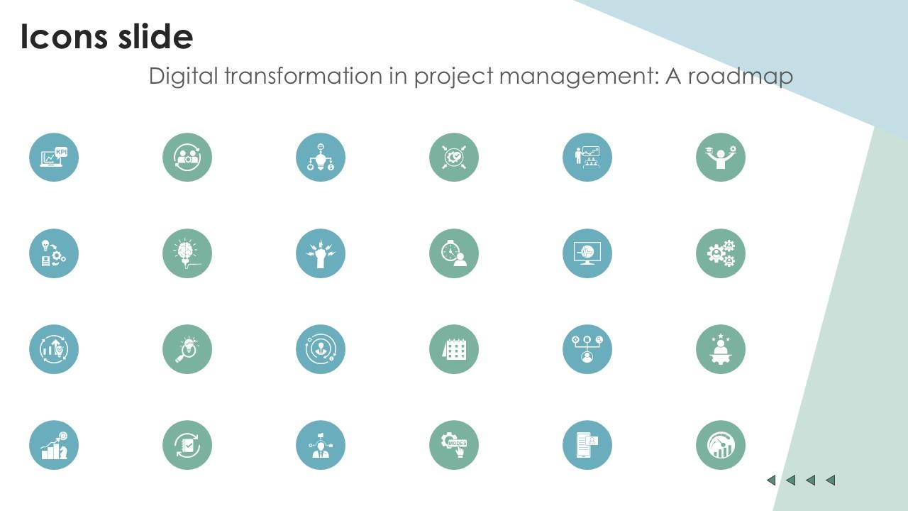 Icons Slide Digital Transformation In Project Management A Roadmap