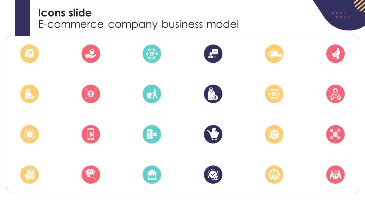 Icons Slide E Commerce Company Business Model BMC SS V