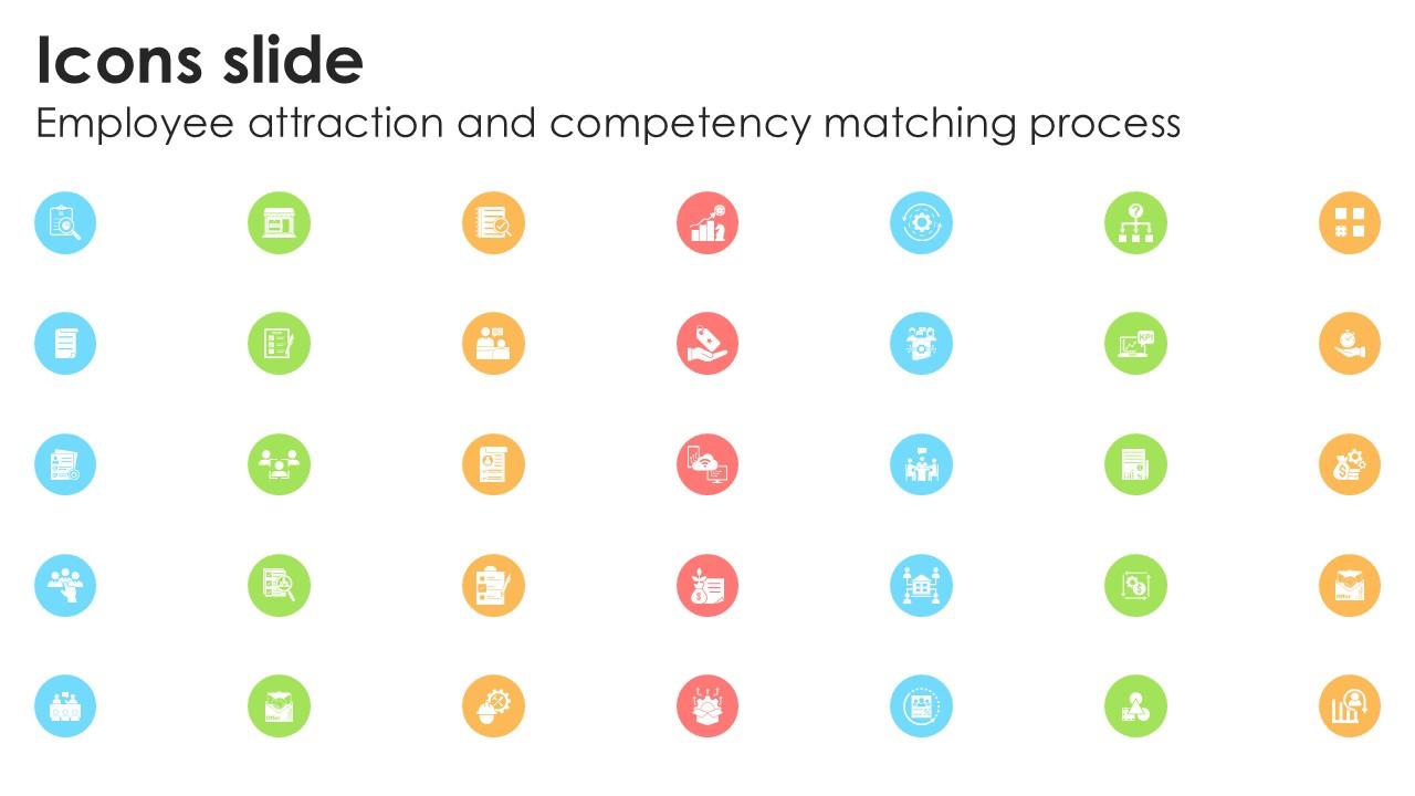 Icons Slide Employee Attraction And Competency Matching Process Ppt Slide