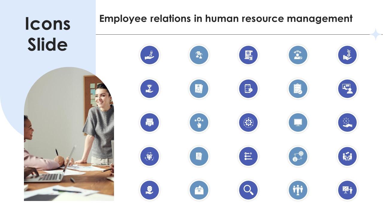 Icons Slide Employee Relations In Human Resource Management