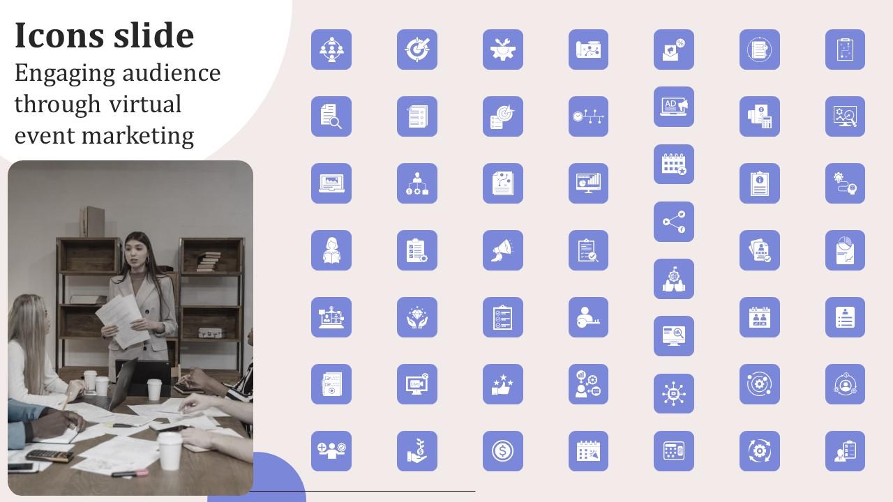 Icons Slide Engaging Audience Through Virtual Event Marketing Guidelines Pdf
