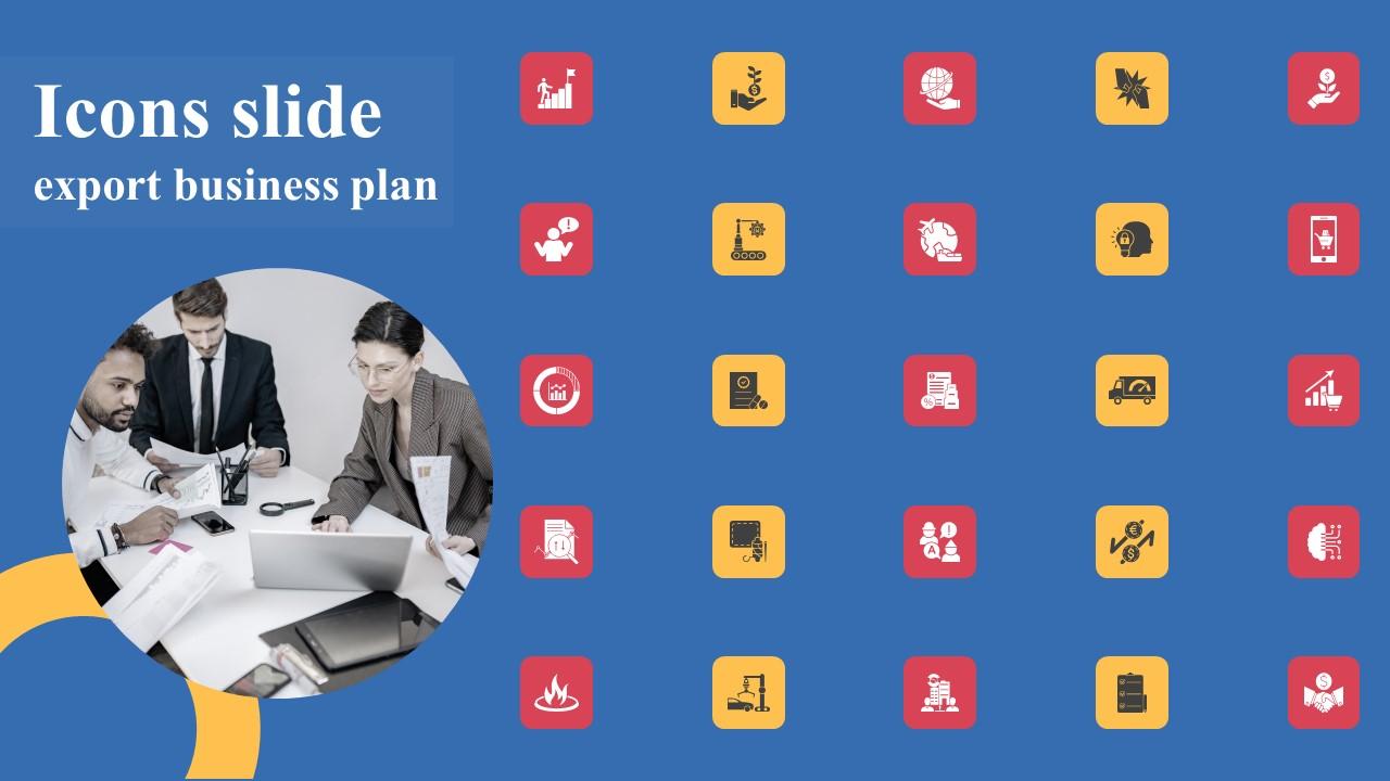 Icons Slide Export Business Plan Go To Market Strategy Mockup Pdf