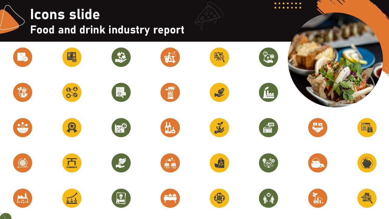 Icons Slide Food And Drink Industry Report IR SS V