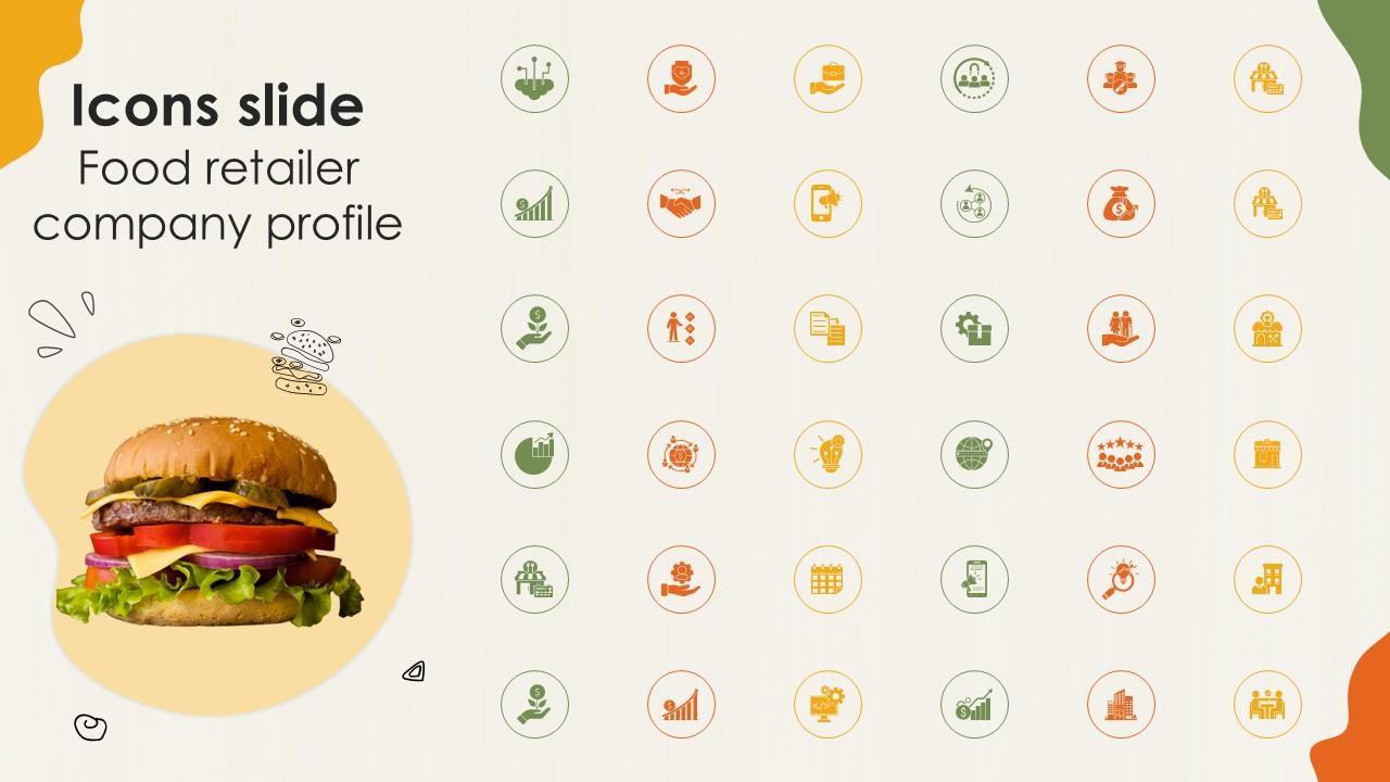 Icons Slide Food Retailer Company Profile Ppt Example CP SS V