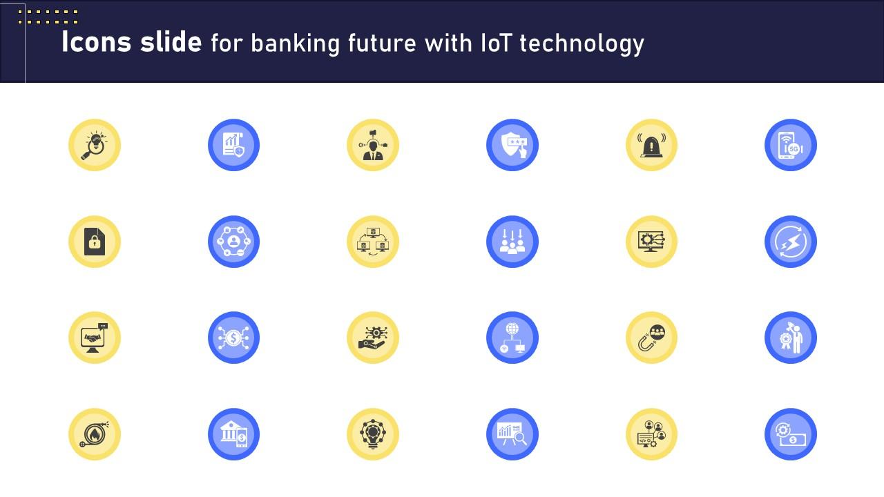 Icons Slide For Banking Future With IoT Technology Ppt Presentation IoT SS V