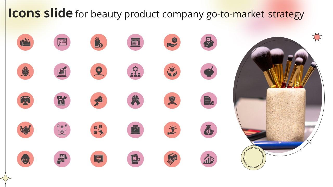 Icons Slide For Beauty Product Company Go To Market Strategy GTM SS V