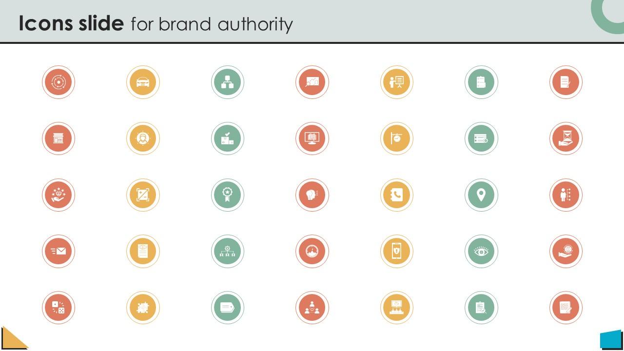 Icons Slide For Brand Authority Ppt Slides Inspiration Strategy SS V