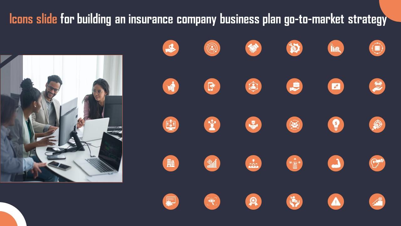 Icons Slide For Building An Insurance Company Business Plan Go To Market Strategy Clipart Pdf