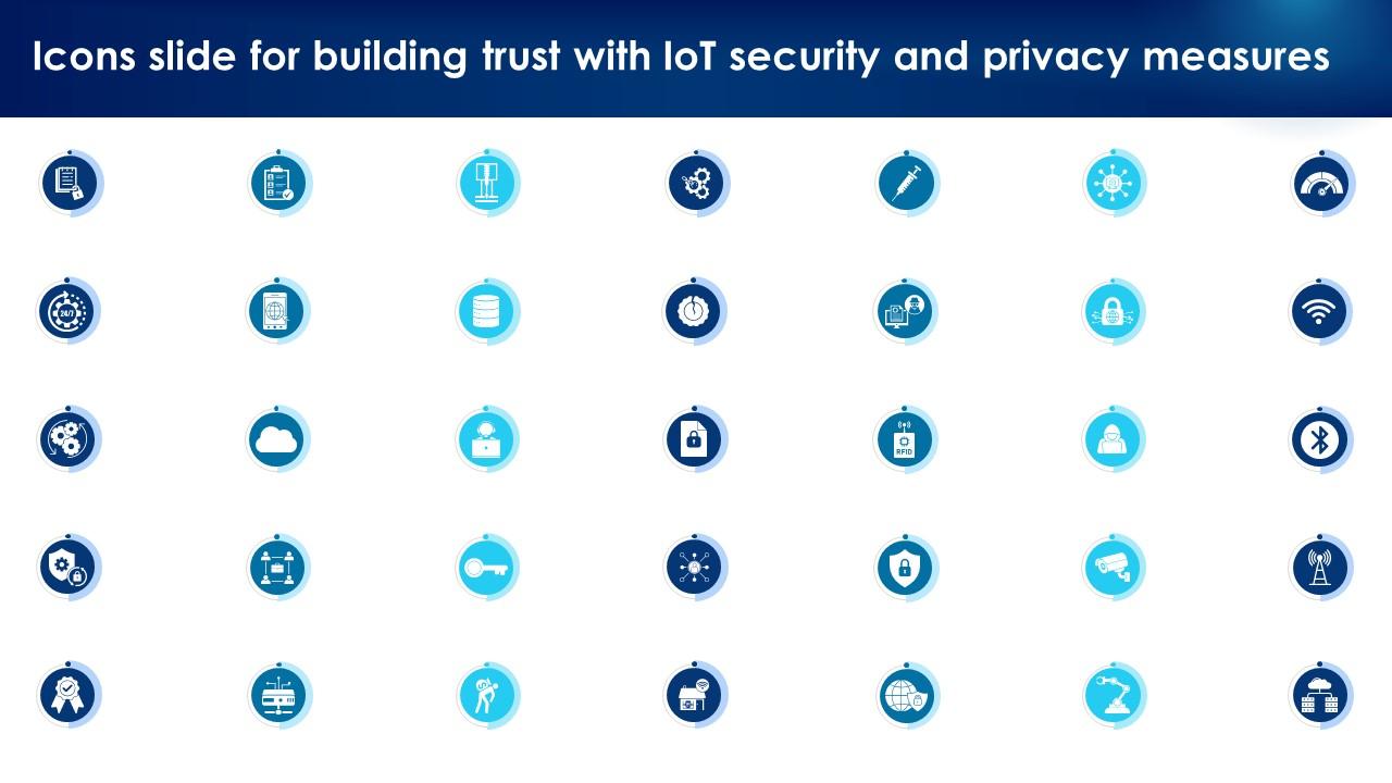 Icons Slide For Building Trust With IoT Security And Privacy Measures IoT SS V