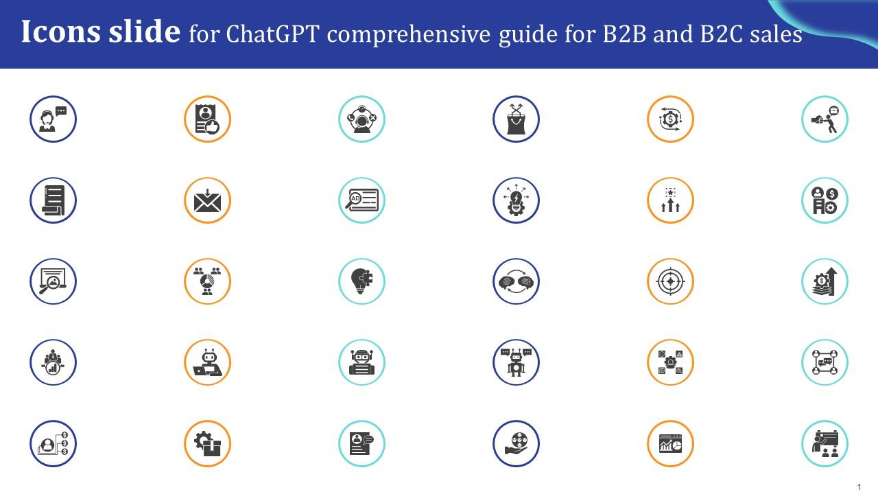 Icons Slide For ChatGpt Comprehensive Guide For B2b And B2c Sales Ppt Example ChatGpt SS V