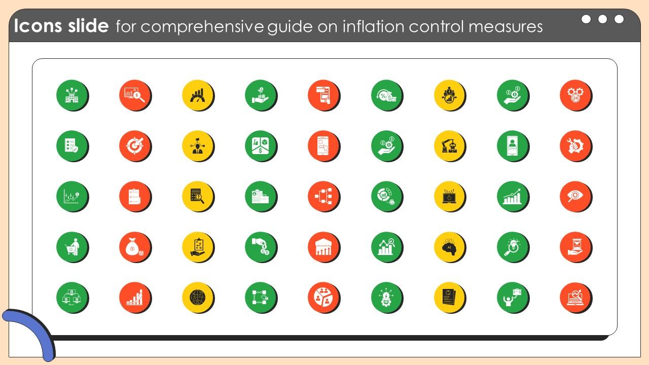 Icons Slide For Comprehensive Guide On Inflation Control Measures CM SS V