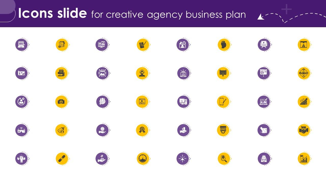 Icons Slide For Creative Agency Business Plan BP SS V