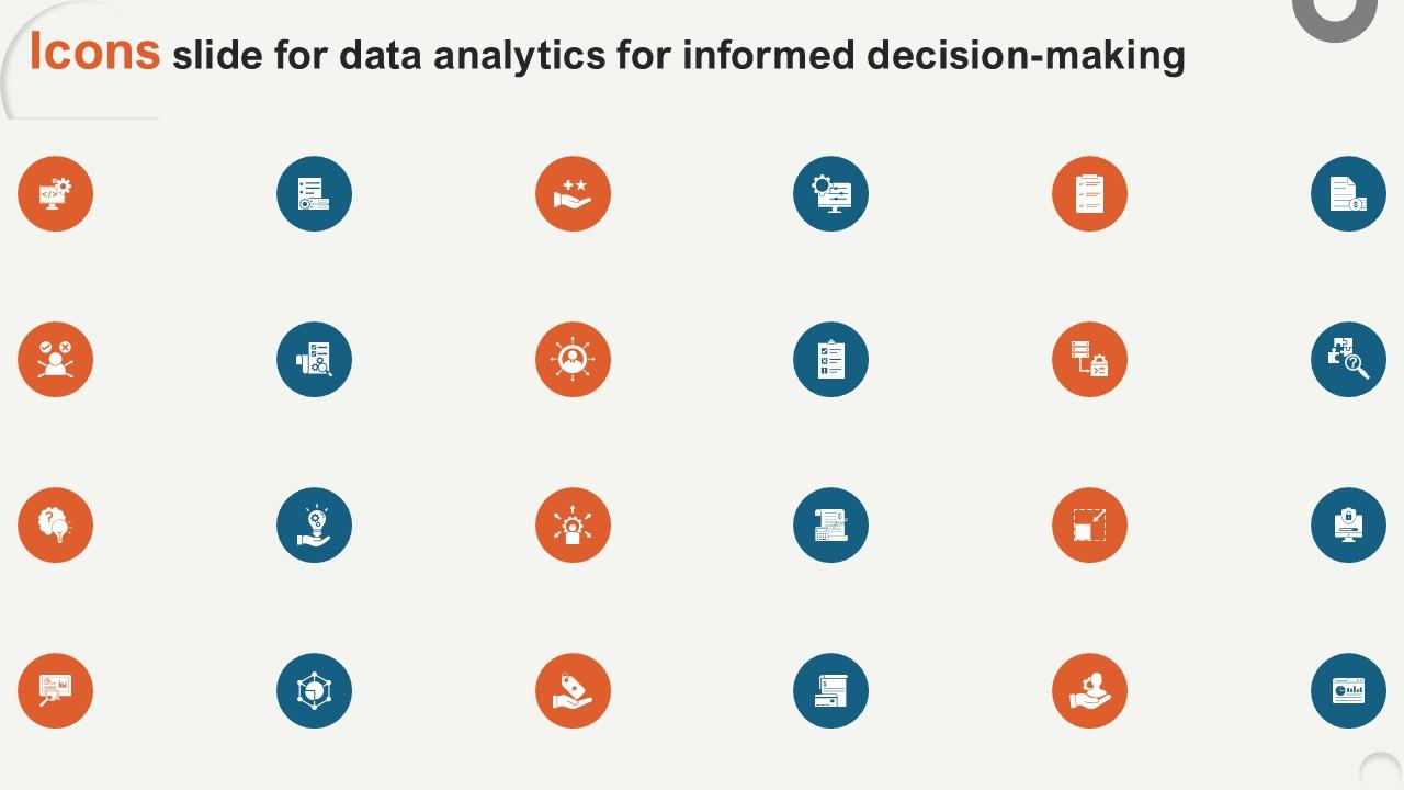 Icons Slide For Data Analytics For Informed Decision Making Ppt PowerPoint