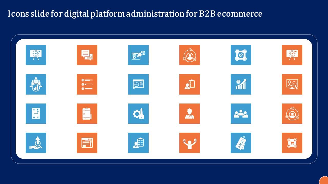 Icons Slide For Digital Platform Administration For B2B Ecommerce Formats Pdf