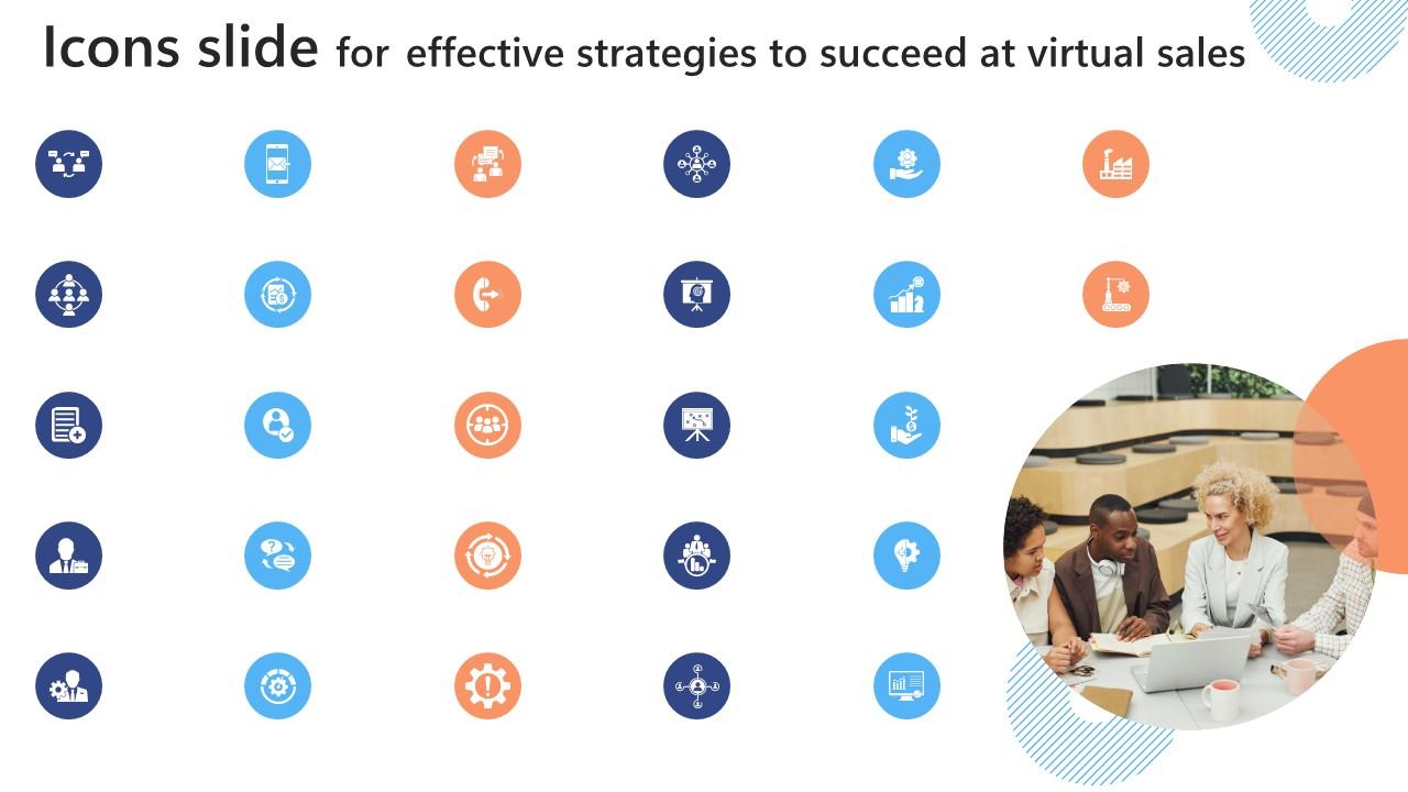 Icons Slide For Effective Strategies To Succeed At Virtual Sales Ppt Slide SA SS V
