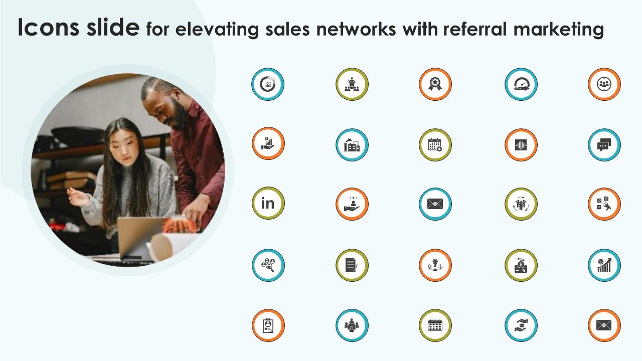 Icons Slide For Elevating Sales Networks With Referral Marketing SA SS V