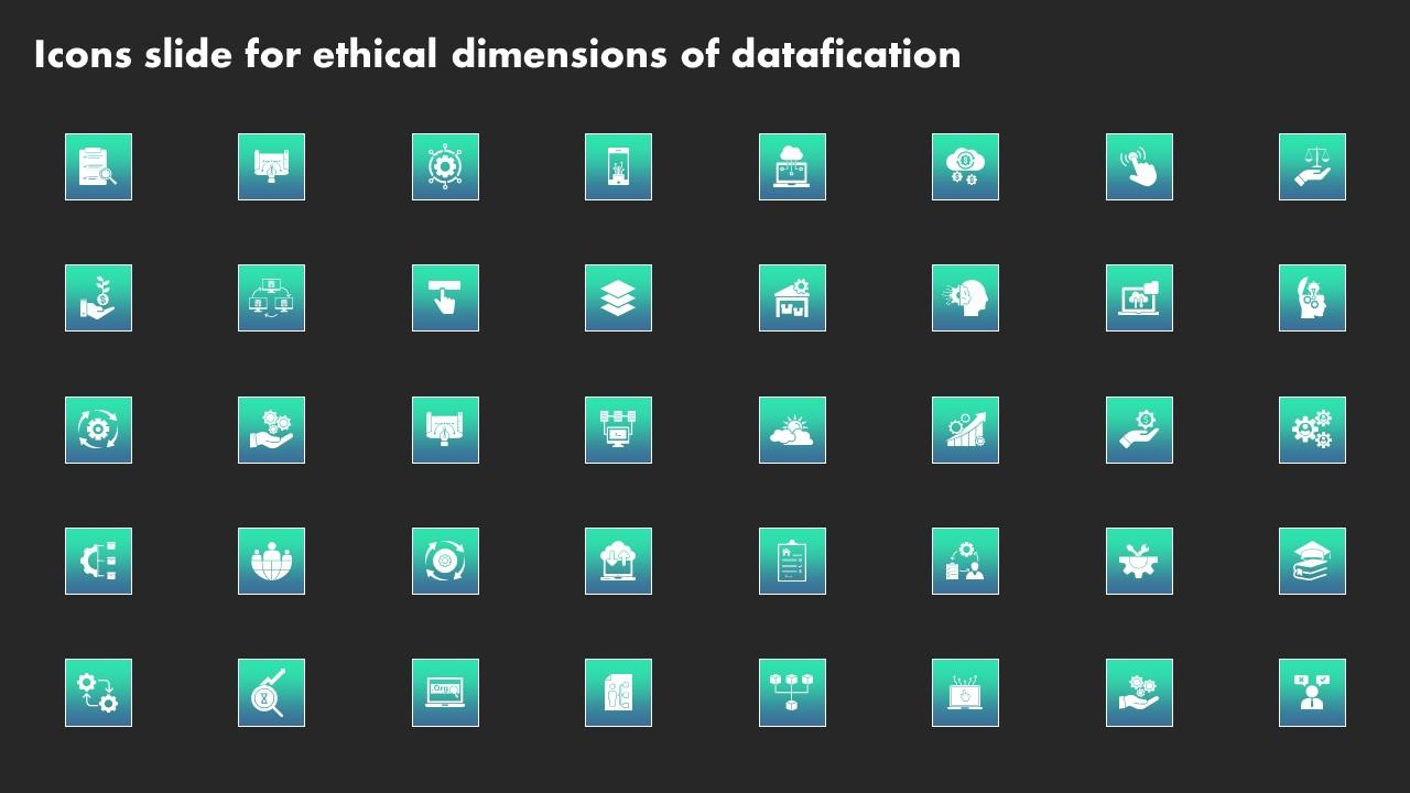 Icons Slide For Ethical Dimensions Of Datafication Summary Pdf