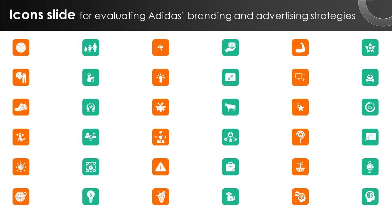 Icons Slide For Evaluating Adidas Branding And Advertising Strategies Strategy SS V