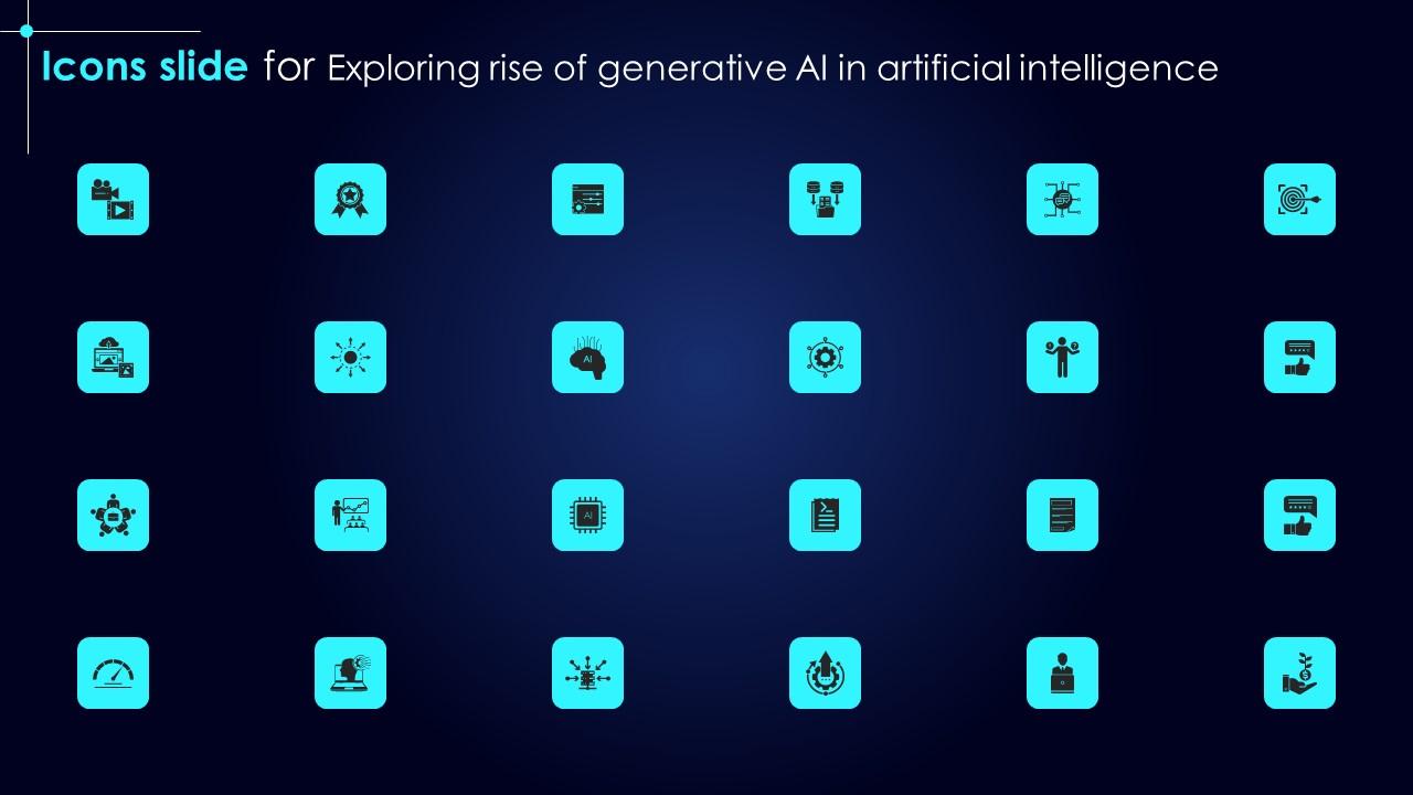 Icons Slide For Exploring Rise Of Generative AI In Artificial Intelligence Sample Pdf
