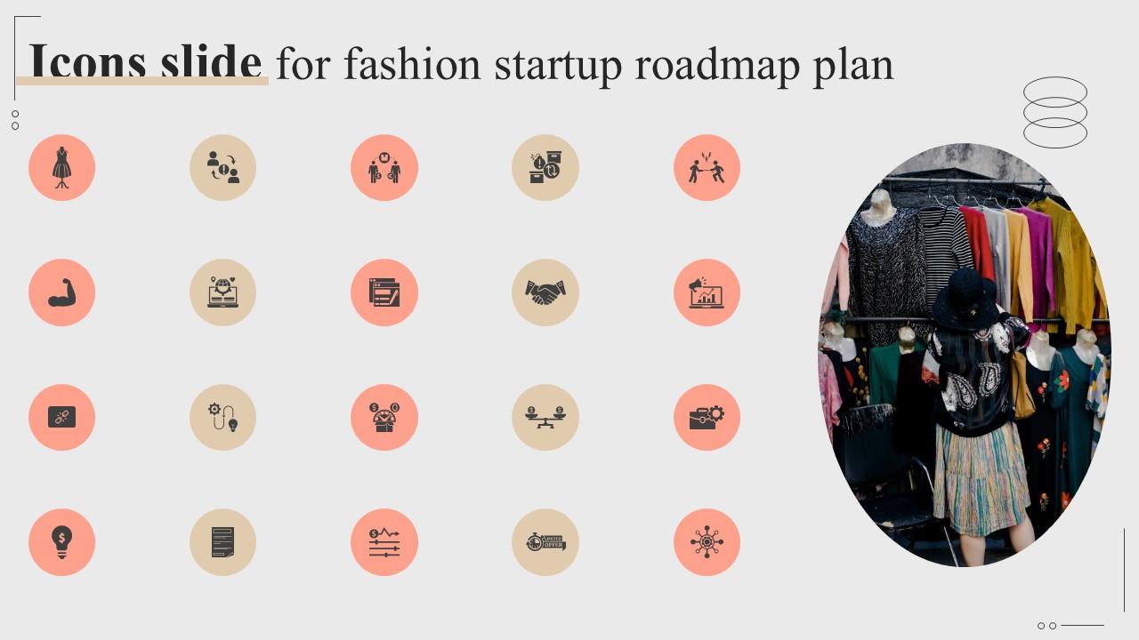 Icons Slide For Fashion Startup Roadmap Plan Ppt Presentation BP SS V