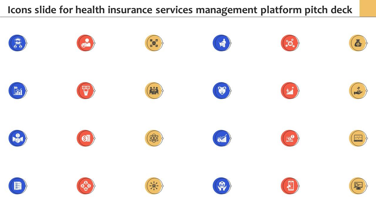 Icons Slide For Health Insurance Services Management Platform Pitch Deck