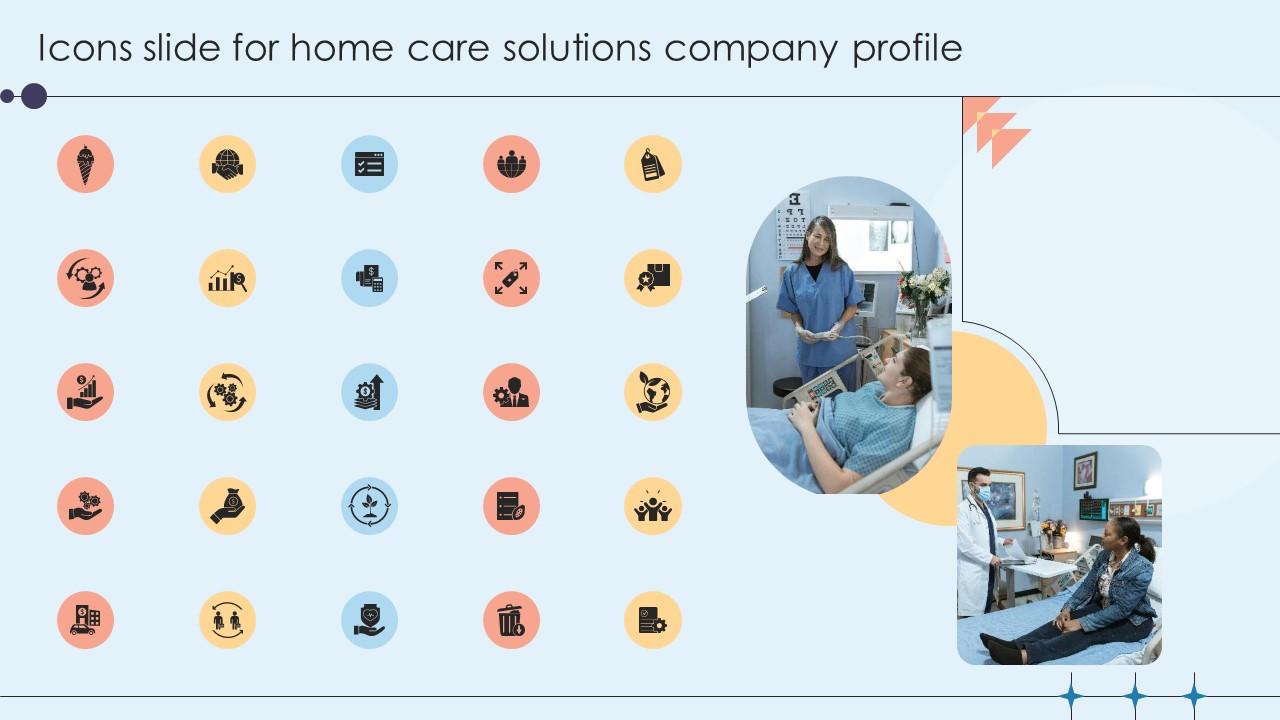 Icons Slide For Home Care Solutions Company Profile CP SS V