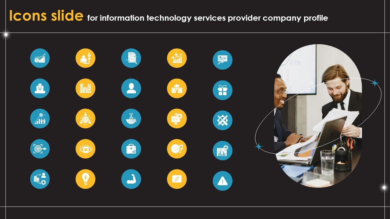 Icons Slide For Information Technology Services Provider Company Profile CP SS V