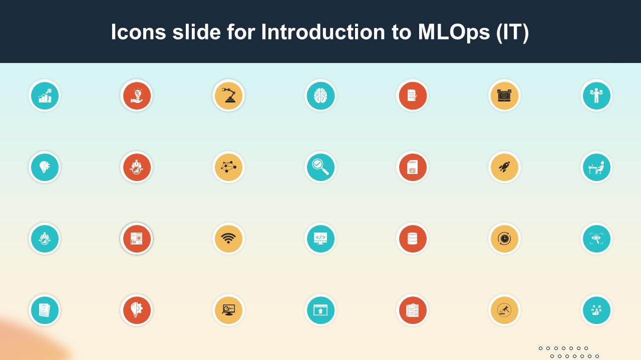 Icons Slide For Introduction To MLOPs IT Ppt Information Grid