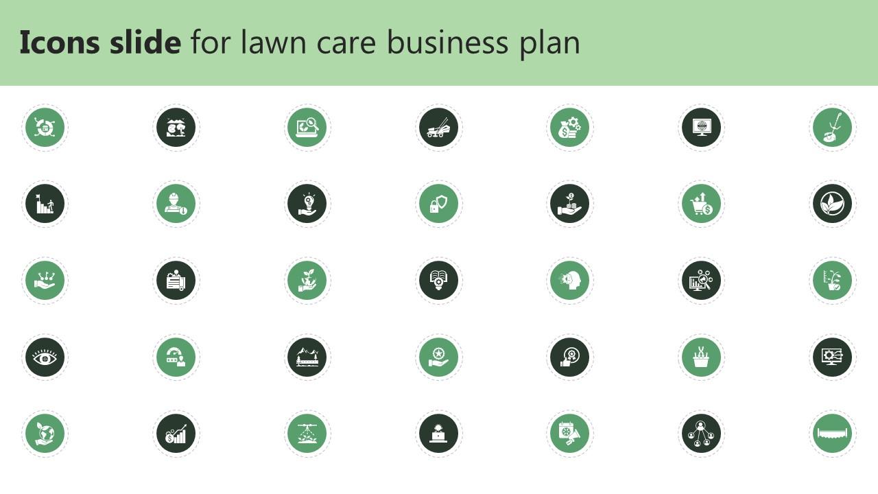 Icons Slide For Lawn Care Business Plan Lawn Care BP SS V