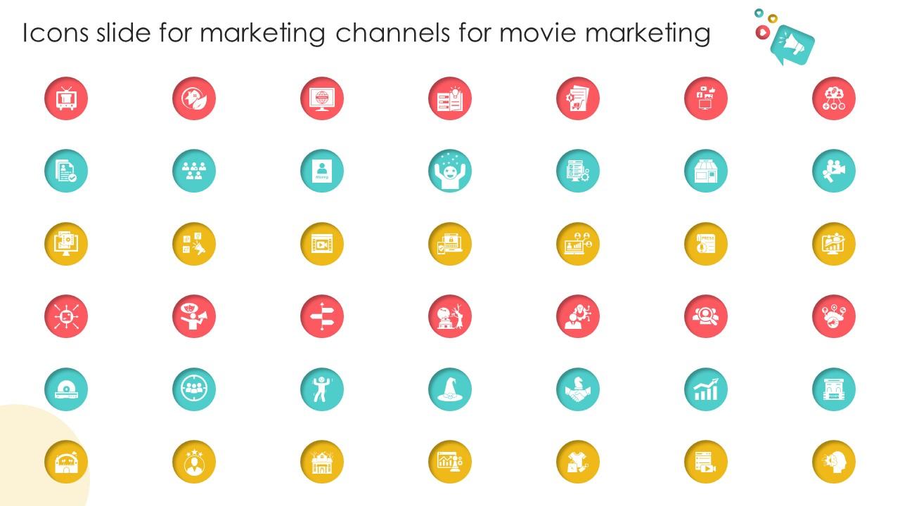 Icons Slide For Marketing Channels For Movie Marketing Strategy SS V
