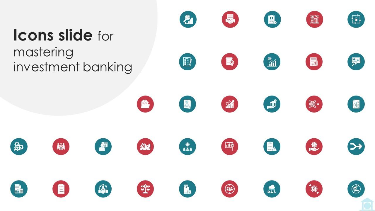 Icons Slide For Mastering Investment Banking Fin SS V