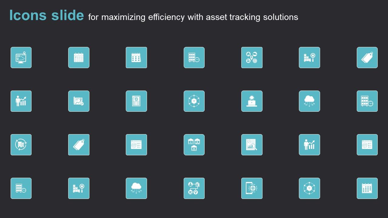 Icons Slide For Maximizing Efficiency With Asset Tracking Solutions Structure Pdf