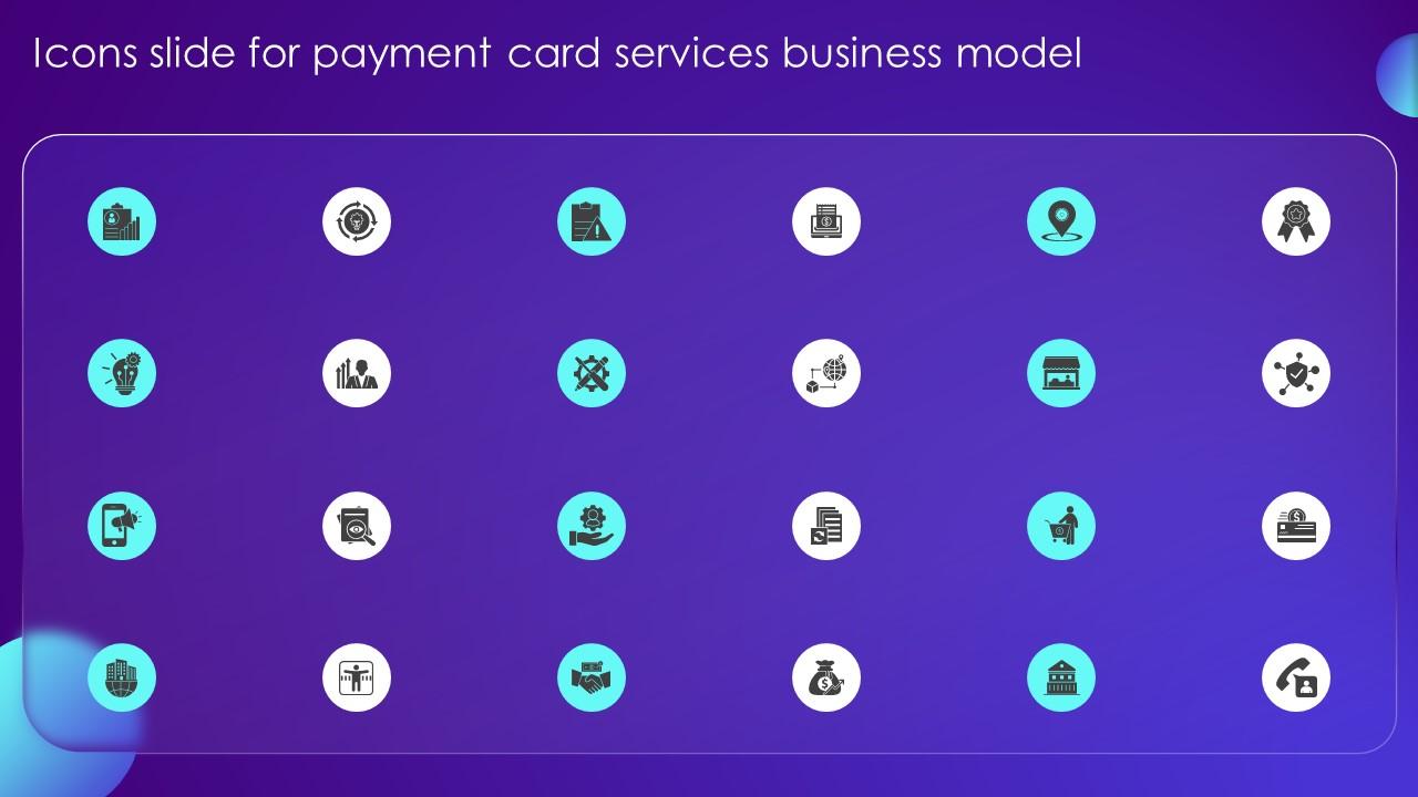 Icons Slide For Payment Card Services Business Model BMC SS V
