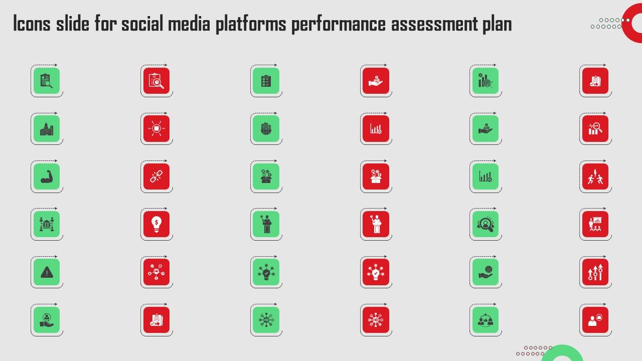 Icons Slide For Social Media Platforms Performance Assessment Plan Introduction Pdf