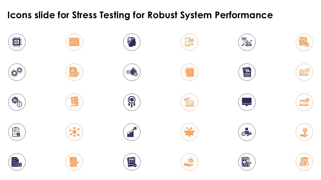 Icons Slide For Stress Testing For Robust System Performance Ppt Slide