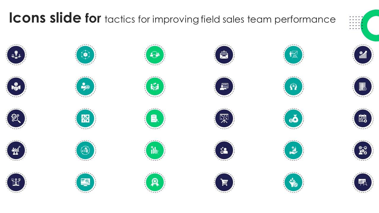 Icons Slide For Tactics For Improving Field Sales Team Performance SA SS V