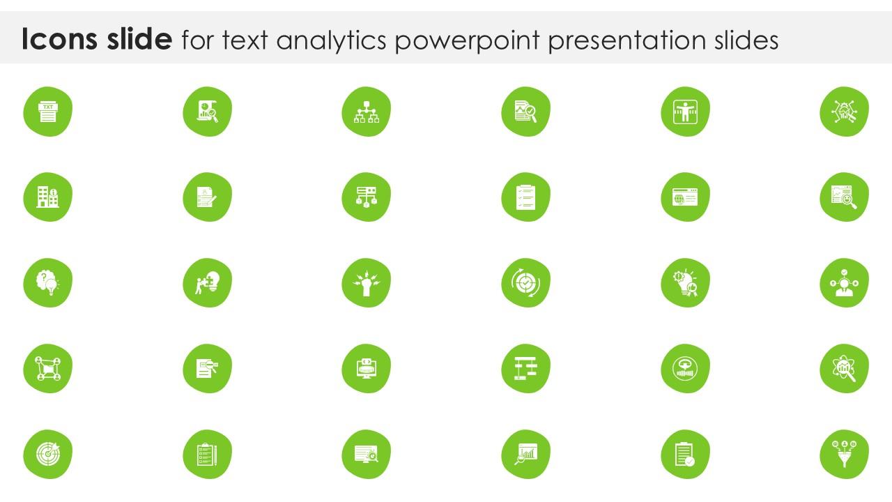 Icons Slide For Text Analytics Powerpoint Presentation Slides PPT Slide SS