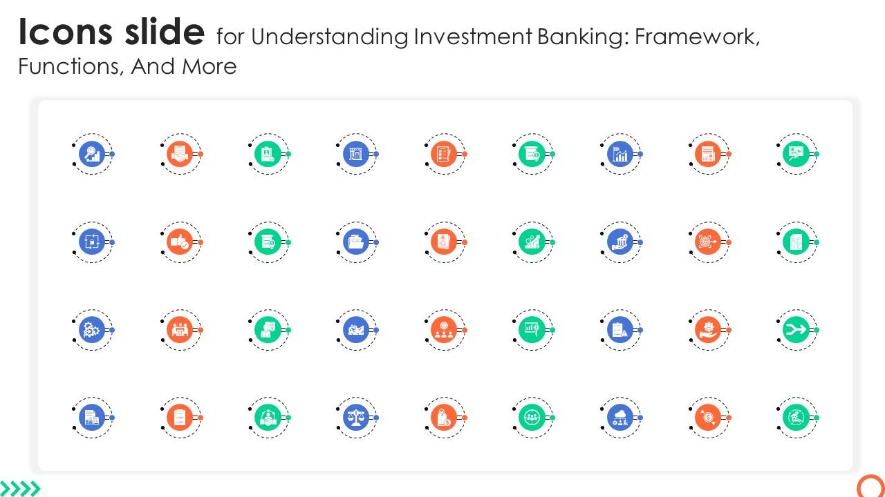 Icons Slide For Understanding Investment Banking Framework Functions And More Fin SS V